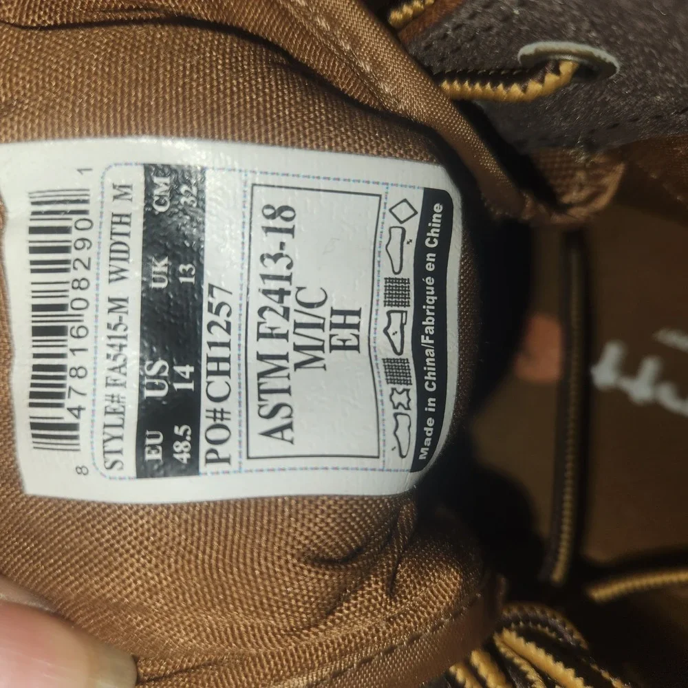 Carhartt Force Composite‎ Toe Casual Work Boots Size 14 M  Brown Tan